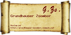 Grundhauser Zsombor névjegykártya